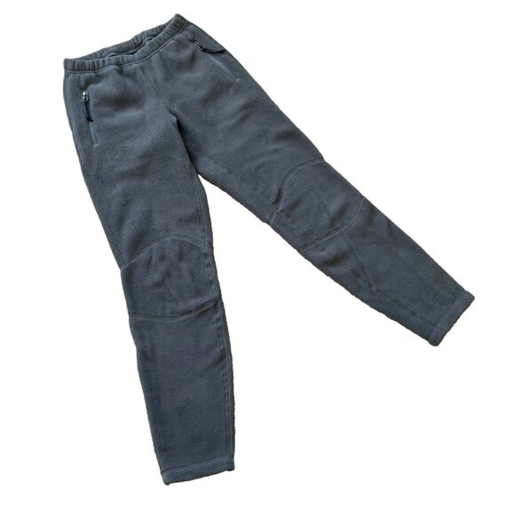MEC Trek Polartec Fleece Pants Grey Elastic Waist Zip Ankle Ski Layer Pockets - Picture 1 of 6